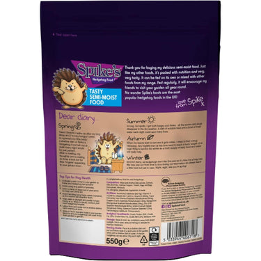 Spikes - Tasty Semi-Moist Hedgehog Food, 550g Pack